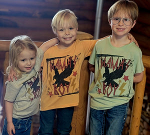 Mamas boy kids boys graphic T