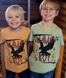 Mamas boy kids boys graphic T