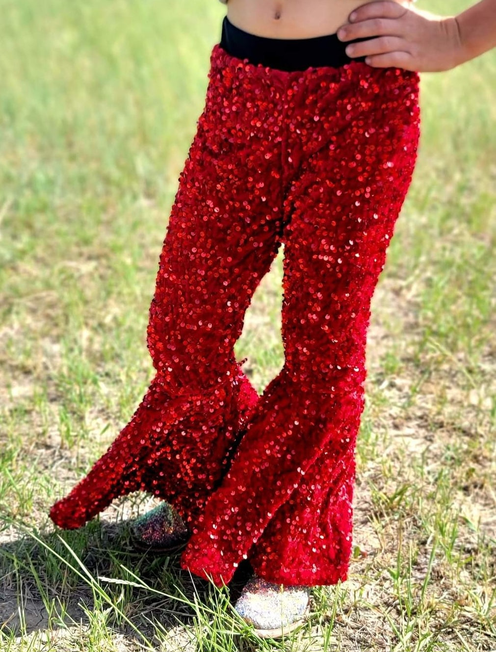 sequin-embellished high-waisted trousers | LE TWINS | Eraldo.com